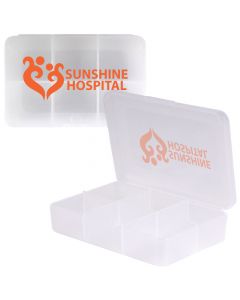 Rectangular 6 Compartment Pill Box