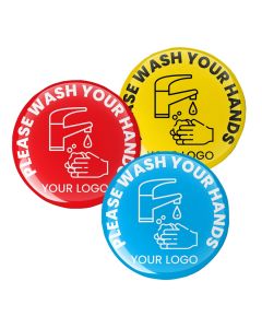 Hand Wash Epoxy Dome Stickers