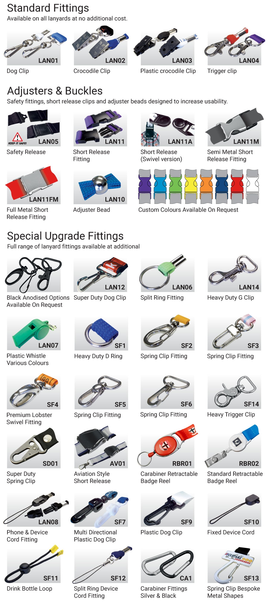 Lanyard fittings